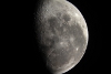 3rd quarter gibbous moon taken with macro lens