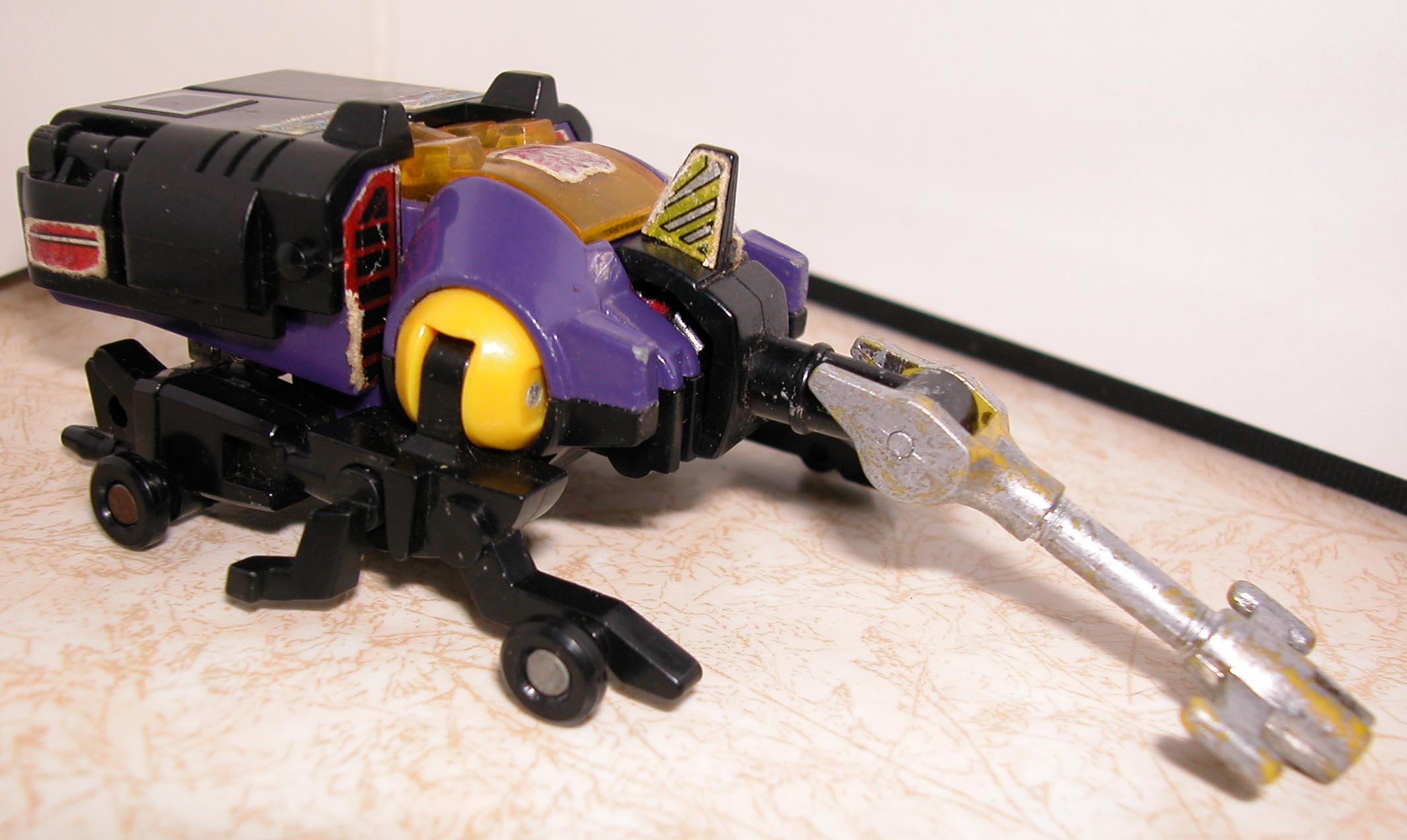 black and purple transformer