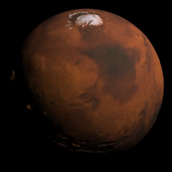 Mathematica Visualization - Bump Map of Mars