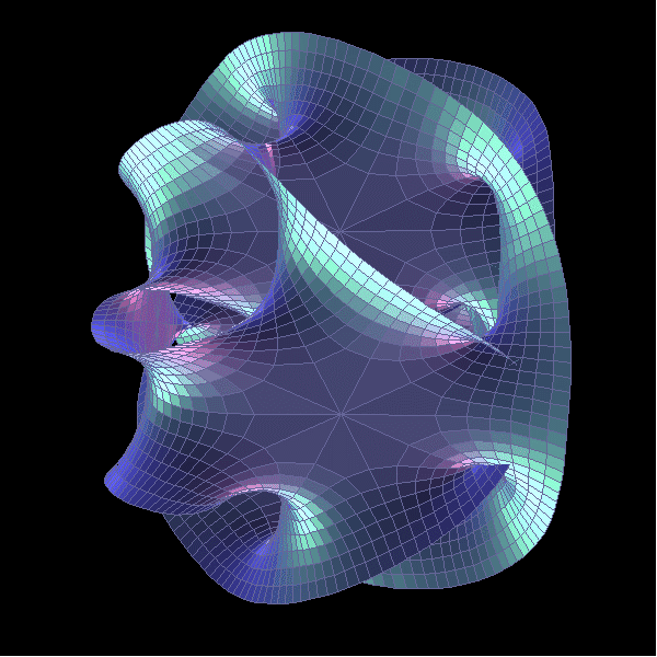 Mathematica Visualization - Calabi-Yau surface from string theory